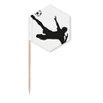 thumbnail image 1 of Soccer Football Outline Sports Toothpick Flags Cupcake Picks Party Celebration, 1 of 3