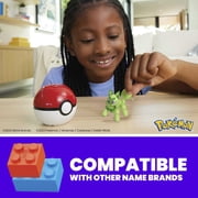 MEGA Pokemon Sprigatito Building Toy Kit, Poseable Action Figure with Poke Ball (27 Pieces) for Kids