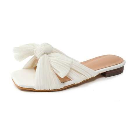 

Women S Breathable Sandals Comfort Non Slip Lightweight Fashion Open Toe Slippers 37 White
