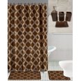 thumbnail image 1 of Cortina de ducha de poliéster Samimport-2011, color marrón, 183 x 183 cm, 19 unidades, 1 of 1