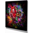 thumbnail image 2 of Colorful Tiger Head with Half Skull - Abstract Wall Art Canvas, 2 of 3