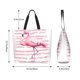 thumbnail image 5 of Balery Flamingo Bolsa Tote Estilo Estético con Cremalleras, Bolsa de Hombro, Bolsa de Compras Grande y Plegable, 5 of 8
