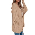 thumbnail image 2 of Oversized Open Front Female Casual Loose Knit Cardigan, 2 of 3