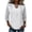 White, variant on 3/4 Length Sleeve Womens Tops Lace-Panel Solid Color U-Neck Casual Blouse, Feminine Spring Summer Top,Yellow S
