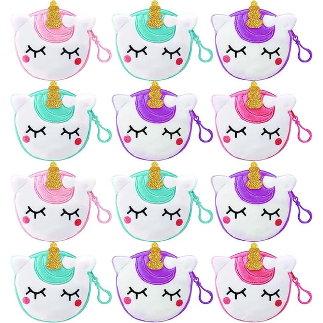 Set de 12 Piezas Llavero de peluche Unicornio