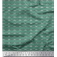 thumbnail image 1 of Soimoi Green Poly Georgette Fabric Triangle Art Geometric Print Fabric by the Yard 42 Inch Wide, 1 of 3