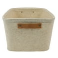 thumbnail image 2 of Mainstays Medium Felt Decorative Storage Basket, Oatmeal, 15 in x 11 in x 7.8 in, 2 of 4