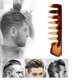 thumbnail image 1 of Peine para peinado, peine para el cabello con aceite de dientes anchos retro para hombres, peine para el cabello de resina, diseño exquisito, 1 of 7