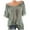 Army Green, variant on Pejock Women Summer Casual Cold Off Shoulder Tshirts Lace Patchwork Short Sleeve Tops Oversized Women's Loose Dressy Tops Shirt Blouse S-5XL