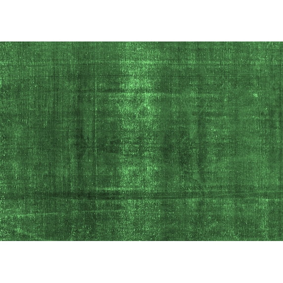Ahgly Company Indoor Rectangle Oriental Emerald Green Industrial Area Rugs, 2' x 3'
