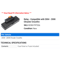 thumbnail image 2 of Relay - Compatible with 2004 - 2008 Chrysler Crossfire 2005 2006 2007, 2 of 2