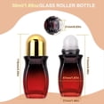 thumbnail image 4 of Rollbacks & More 4Pcs Rollerball Bottles Set 50ml Gradient Red Glass Deodorant Roller Bottle and Opener Perfume Gold, 4 of 7
