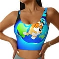 thumbnail image 2 of Lsque Bluey Printed Women'S Sports Bra, Compression, Moisture Wicking, High-Impact Sports Bra For Women,Supportive sports bra-Large, 2 of 9