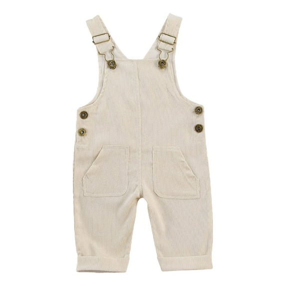 Gureui Newborn Infant Baby Boy Girl Fall Winter Suspender Pants Overalls Corduroy Bib Pants Trousers with Pockets
