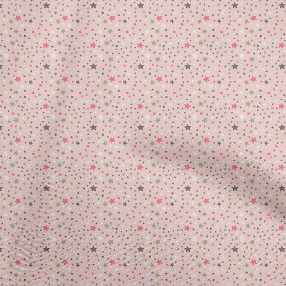 oneOone Cotton Flex Pink Salmon Fabric Galaxy Diy Clothing Quilting Fabric Print Fabric By Yard 40 Inch Wide
