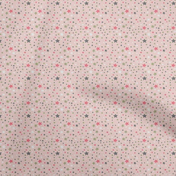 oneOone Polyester Spandex Pink Salmon Fabric Galaxy Fabric For Sewing Printed Craft Fabric By The Yard 56 Inch Wide