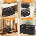 thumbnail image 5 of Shoe Organizer for Closet, Foldable Shoe Storage Containers with Clear Cover, Bottom Support, Fits up to 16 Pairs, Black, 5 of 8