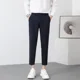 thumbnail image 3 of pantalones de traje para hombre, holgados, fluidos, de seda helada, rectos, drapeados, marrones, para trabajo, para oficina, elegantes, a la moda, 3 of 5