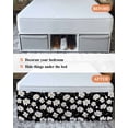 thumbnail image 7 of White Daisy Floral Wrap Around Bed Skirts for Queen Bed 16" Drop, Bed Skirt with Adjustable Elastic Belt Dust Ruffle Bed Valance for Bedroom Hotel Luxury Spring Summer Flowers Black Bed Frame Cover, 7 of 7