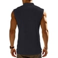 thumbnail image 3 of Tank Tops Men Fashion Sleeveless Slim Fit Henley Shirt Lightweight Workout Gym Men's Tank Tops Casual Basic Summer Beach Tops with Button Black 2XL, 3 of 3