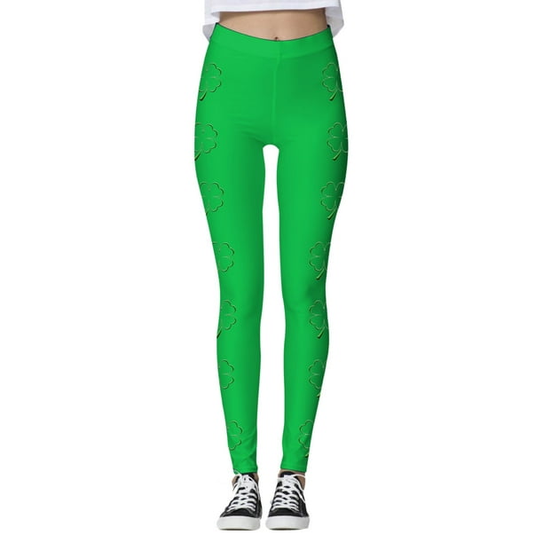 B91xZ Compression Leggings for Women 26-Inch Squat Proof High Impact Legging  With Pockets,Green XL 