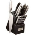 thumbnail image 1 of CUISINART Juego de cuchillos en bloque, juego de cuchillos para cubiertos de 17 piezas con cuchillas de acero para un corte preciso, ligero, acero inoxidable, duradero y apto para lavavajillas, C77SS-, 1 of 3