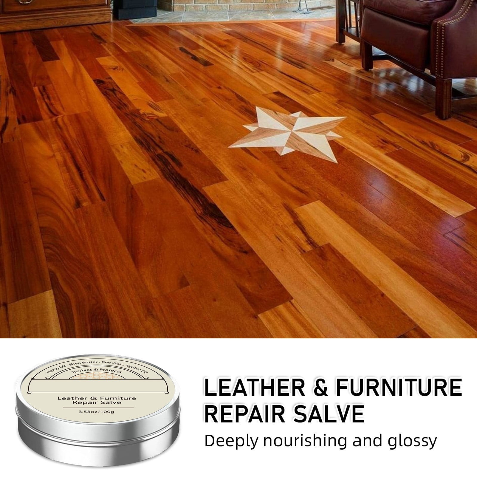 2PCS Leather Restoration Cream,  Leather Cream, Leather Conditioner,Leather & Furniture Repair Salve + Applicator Brush, for Couches and Furniture, Repair Salve for Car Sea