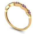 thumbnail image 2 of 0.1 ct Brilliant Round Cut Natural Amethyst 14k Yellow Gold Stackable Band SZ 9.75, 2 of 6