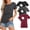 Black/Deep Grey/Wine, variant on Women's Maternity Nursing Tops Clothes Breastfeeding T-Shirts 3-Pack