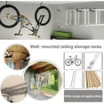 thumbnail image 2 of 6pcs Overhead Garage Storage Rack, tility Ladder Hangers, Ceiling Mounted Garage Hooks for Lumber Bike Tools(9.45 x 12.6 Inch)$$Tools & Hardware Other, 2 of 6