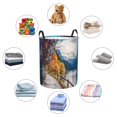 thumbnail image 6 of PAYOHTO Foldable Laundry Room Hamper Bucket Waterproof Bathroom Basket for College Student Living Room Storage Pillows Blankets Autumn View of Lake Travel Austrian Alps, 6 of 8