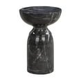 thumbnail image 2 of Pemberly Row 20"H Transitional Marble Concrete Stone Side Table in Black, 2 of 6