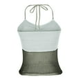thumbnail image 5 of BVnarty Women's Rib Vacation Travel Clothes Backless Solid Color Plain Strappy Tanks for Teen Girls Camisole Sleeveless Spaghetti Strap Soft Comfy Cami Summer Crop Tops Trendy 2023 Army Green S, 5 of 8