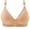 Beige, variant on Herrnalise Women's Lace Edge Vertical Stripe Back Bra Padded Bra Wireless Lingerie For women