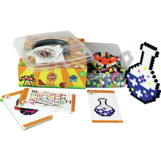 10,000pc DIY Fuse Bead Kit w Carrying Case - Fun Foods - 22 Colors, 12  Unique Templates, 4 Peg Boards, Tweezers, Ironing Paper, Case - Works w  Perler Beads, Pixel Art Color