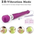 thumbnail image 4 of Triani 10 Speeds Wired Powerful Handheld Electric Massager, Strong Vibrations Personal Back Massage for Sports Recovery, Muscle Aches, Body Pain (Purple), 4 of 6