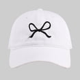 thumbnail image 2 of DFEK Women's Fashion Baseball Cap with Decorative Bow Preppy Sun Visor for Outdoor Activities and Travel Accessories White One Size, 2 of 3