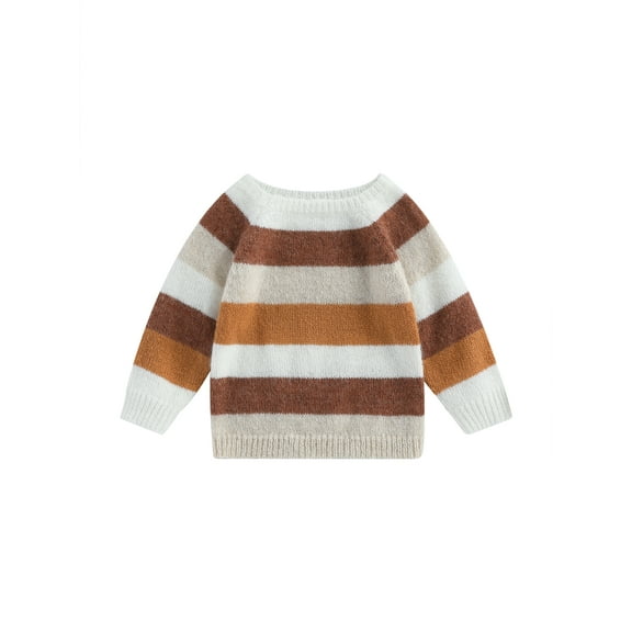 GXFC Toddler Boys Girls Sweaters 6M 1T 2T 3T 4T Kids Long Sleeve Contrast Color Knit Pullovers Tops Casual Fall Knitwear Clothes for Children Boys Girls
