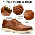thumbnail image 2 of JITAI Men Oxford Shoes Fashion Classic Dress Shoes for Men Brown Size 13, 2 of 6
