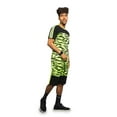 thumbnail image 2 of Victorious Men's Reflective Band Tige Stripe Pattern Short Sleeve Top and Shorts Tracksuit Set - Neon Yellow - 5X-Large, 2 of 6