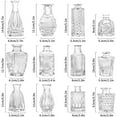 Glass Bud Vase Set of 12 Small Vases for Flowers, Clear Bud Vases in