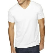 5 Pack Men's Short Sleeve V Neck Active Fit Tag less T-Shirt Solid White