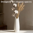 thumbnail image 6 of 12-Inch White Ceramic Textured Vase for Modern Minimalist Home Decor, 6 of 9