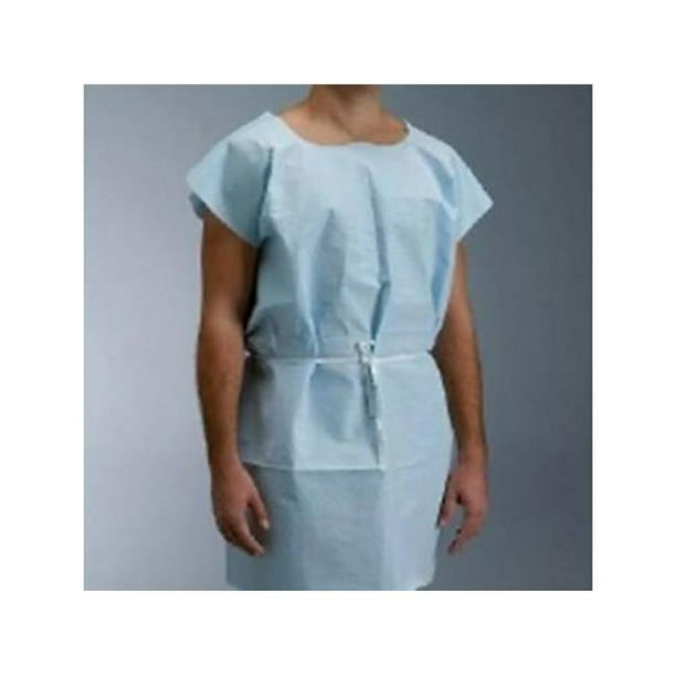 Graham Medical Products 162226CS Patient Exam Gown, Blue Medium