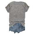 thumbnail image 6 of Gray Women's Short Sleeve T-shirt, Women Daily Casual Printed Short Sleeve O Neck T Shirt Tops,Women's Short sleeve T-shirt XXL, 6 of 6