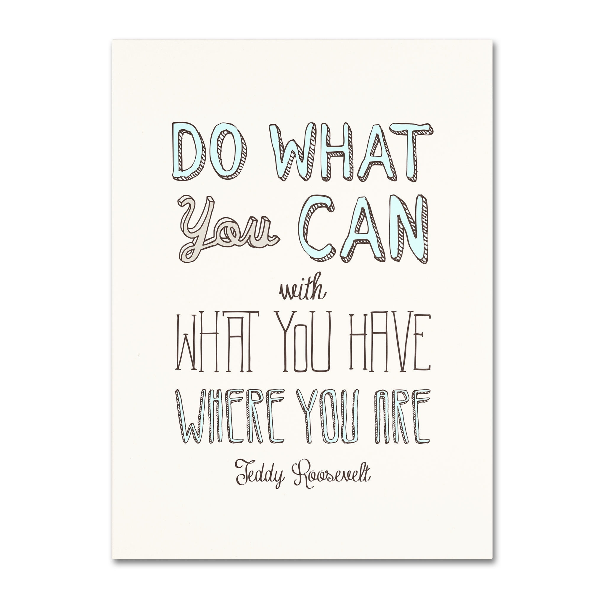Trademark Fine Art "Do What You Can II" Canvas Art by Megan Romo