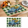 thumbnail image 6 of Blue Truck Yellow Sunflower Placemats Set of 4 Summer Green Plaid Vintage Place Mats Indoor Wipeable Table Mats Washable Cloth Dining Table Placemats for Kitchen Holiday Party Home Decor 13x19 Inch, 6 of 9