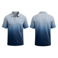 thumbnail image 2 of Men's Shirts Solid Color Pique Knit Slim Fit Polo Shirt Short Sleeve Golf Shirts for Men Business Casual Shirts Blue XL, 2 of 6