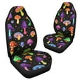 thumbnail image 3 of Uourmeti Cartoon Mushroom Print Car Seat Covers 2 PCS Elastic Bucket Front Seat Protector Cover Breathable Universal for Vehicle SUV Sedan Trucks for Women Men, 3 of 7