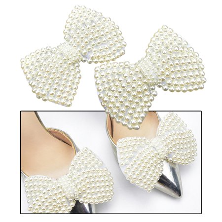 

Fashion Pearl Glass Shoe Clips for Pumps Wedding Shoe Accessories Removable Clips Brooches 10x7cm